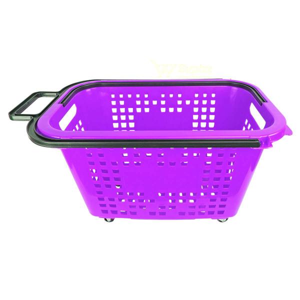 Cesta de compras com rodas 40l lilás - SUPIZZ Imagem de Cesta de compras com rodas 40l lilás