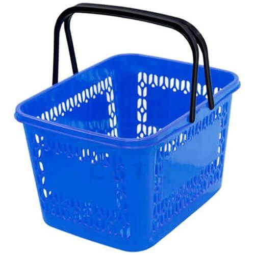 Imagem de Cesta de compras plástica 25l azul