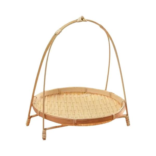 Cesta de Frutas de Bambu Tecida à Mão - 1/2/3 Camadas - Bandeja Decorativa para Servir Imagem de Cesta de Frutas de Bambu Tecida à Mão - 1/2/3 Camadas - Bandeja Decorativa para Servir