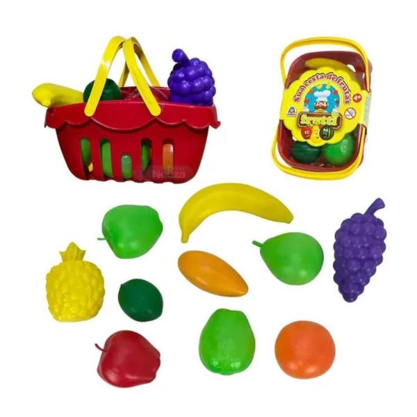 Imagem de Cesta De Frutas Infantil Vermelha Braskit