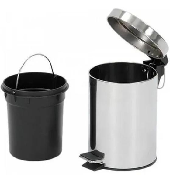 Cesta De Lixo Banheiro Lixeira Metal Inox 5l Com Pedal Luxo Cesta De Lixo Banheiro Lixeira Metal Inox 5l Com Pedal Luxo