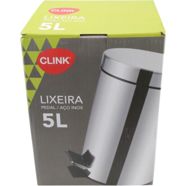 Imagem de Cesta De Lixo Lixeira De Aço Inox 5l Com Cesto Removível - Clink