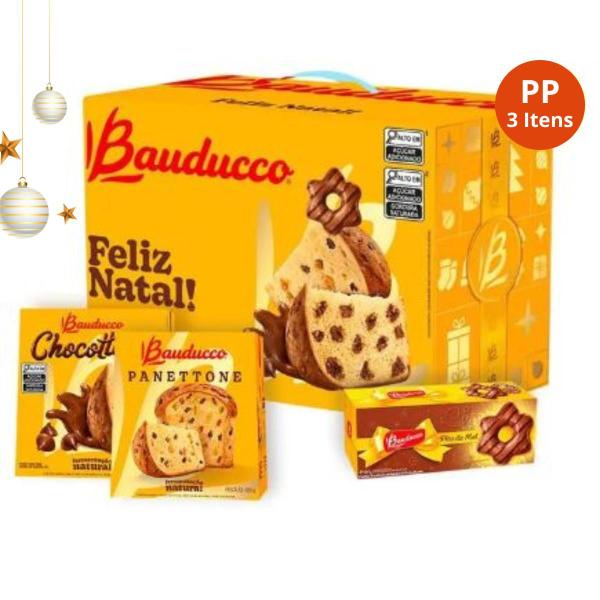 Imagem de Cesta de Natal Bauducco 2024 Tamanho PP 3 Itens