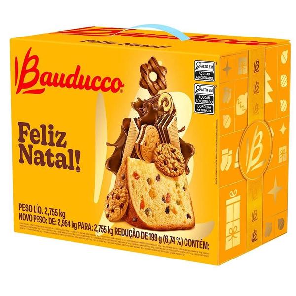 Imagem de Cesta de Natal Bauducco Kit 3 Cestas Grandes