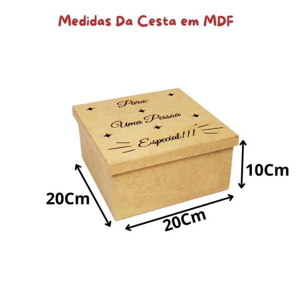 Imagem de Cesta De Presente Caixa Em MDF Aniversarios Datas Especiais pronta Para Presentear