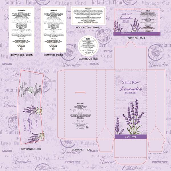 Imagem de Cesta de Presentes de Spa Saint Roy Lavender para Mulheres - com Gel de Banho