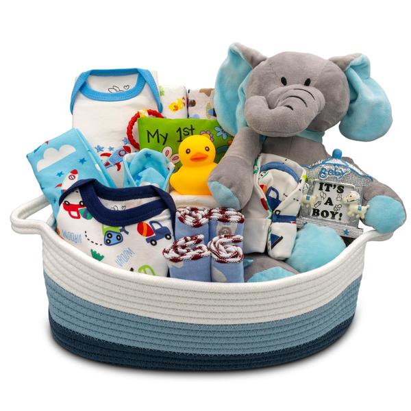 Imagem de Cesta de presentes para bebês Nikki's Gift Baskets Bundle of Joy Boy