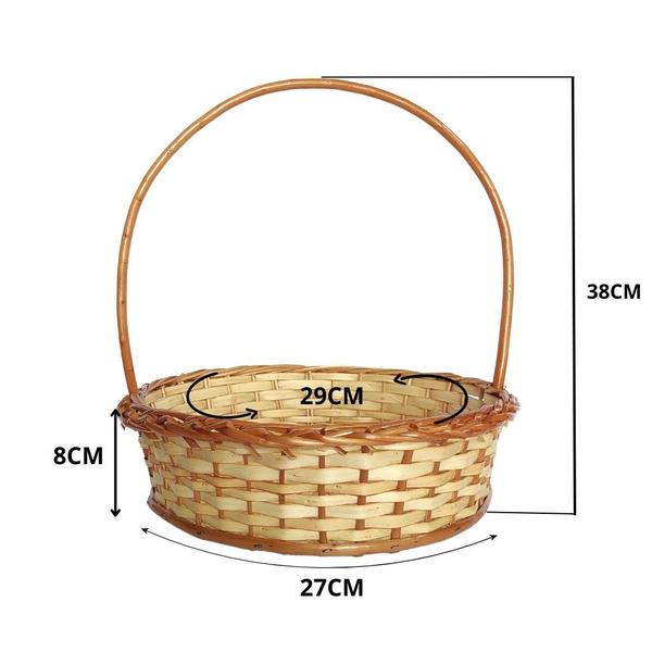 Cesta de Vime Redonda - Segredo das Artes Imagem de Cesta de Vime Redonda