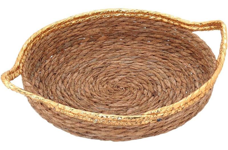 Imagem de CESTA DECORATIVA ORGANIZADORA  FIBRA 6x30x30cm NATURAL