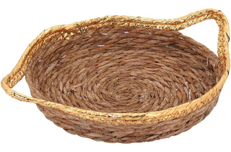 Imagem de CESTA DECORATIVA PARA SERVIR FIBRA 5x20x20cm NATURAL