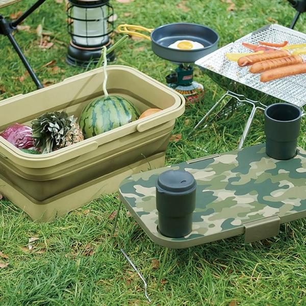 Imagem de Cesta Dobrável Compacta Com Alças Para Piqueniques E Camping