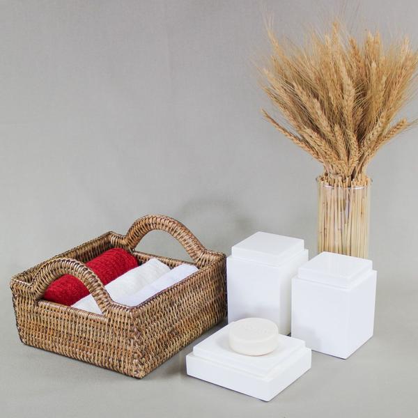 Imagem de Cesta em Rattan Pecatu 23x23 Cm