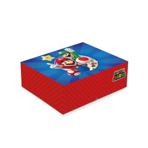 Imagem de Cesta Festa na Caixa Super Mario Bros 33x23x 10 - 1 Uni Cromus - Inspire sua Festa Loja