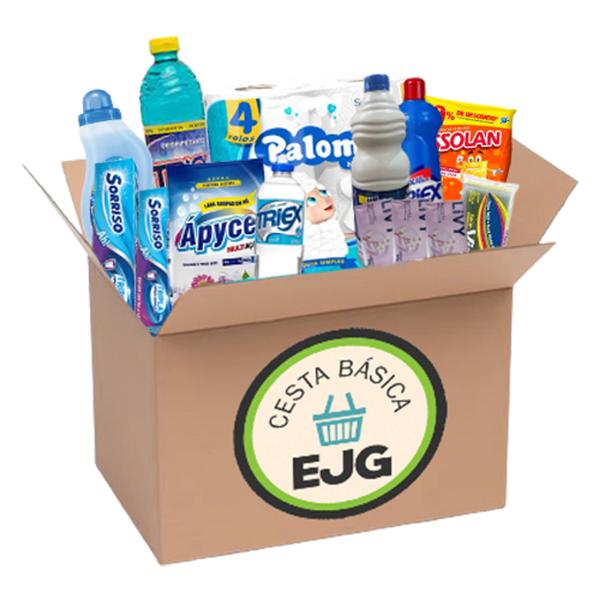 Cesta Kit Higiene E Limpeza 12 Itens Completa Premium - EJG Imagem de Cesta Kit Higiene E Limpeza 12 Itens Completa Premium