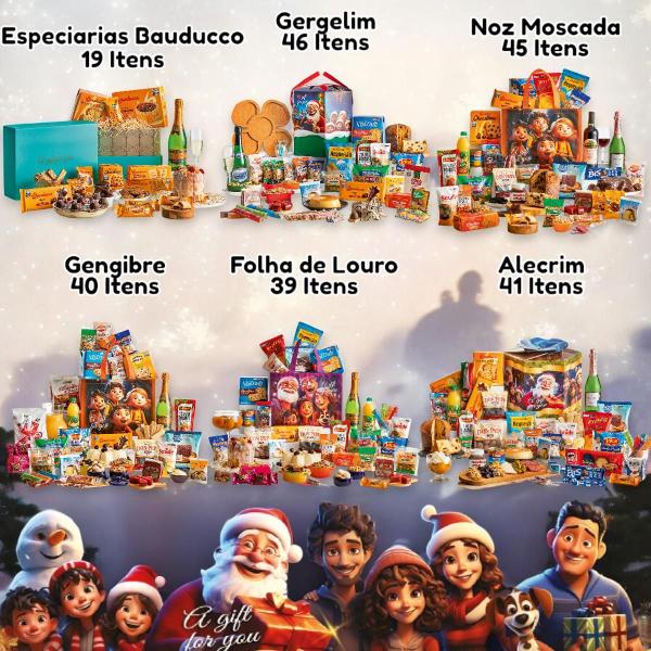 Imagem de Cesta Natal Presente Final Ano Exclusiva Premium Bag 34 Itens