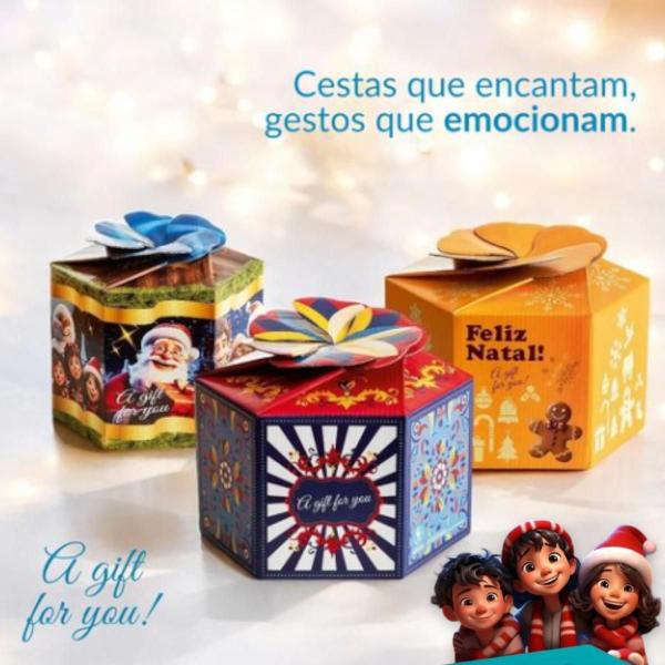 Imagem de Cesta Natal Presente Final Ano Funcionario Familia 43 Itens