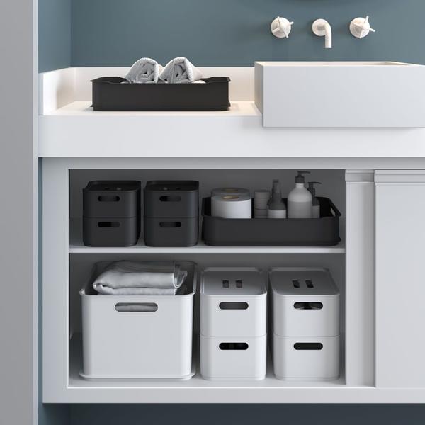 Imagem de Cesta Organizadora Pequena Coza Fit 18,5 x 15 x 8 cm Branco