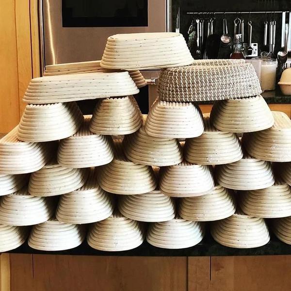 Imagem de Cesta Oval de Rattan para Fermentação de Pão - Impermeável e Natural