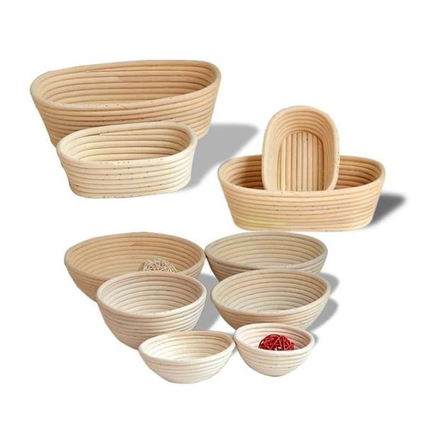 Imagem de Cesta Oval de Rattan para Fermentação de Pão - Impermeável e Natural