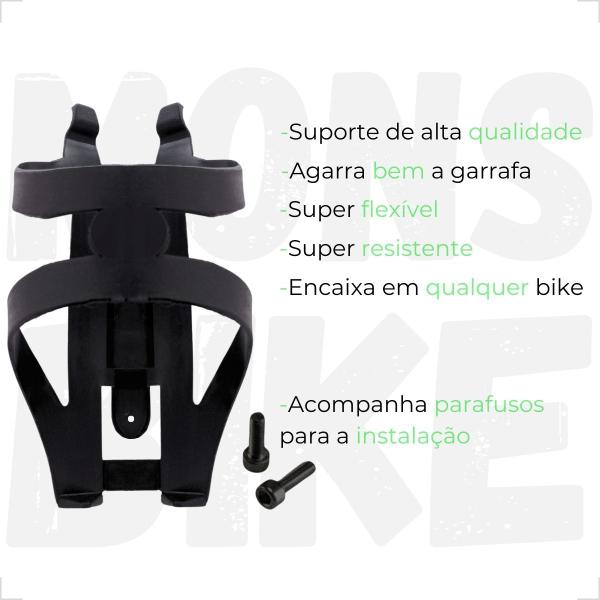 Imagem de Cesta Para Bicicleta Extra Grande Bike Aro 26 Mtb Gigante + Garrafinha de Água + Suporte