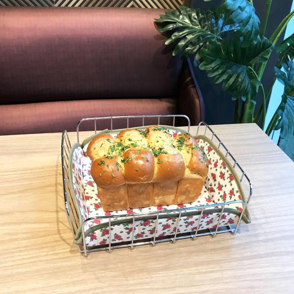 Imagem de Cesta Para Pães Quadrado Porta Pão Francês Para Mesa Tecido