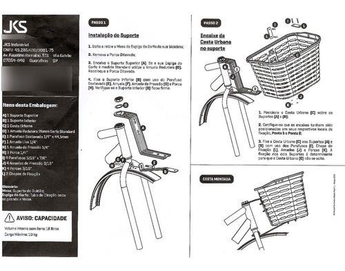 Imagem de Cesta Preta Para Bicicleta 24/26 Bike Retrô