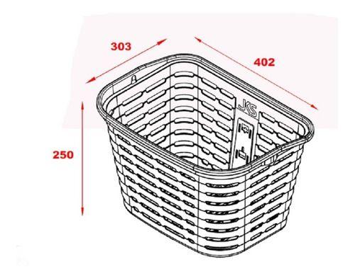 Imagem de Cesta Preta Para Bicicleta 24/26 Bike Retrô