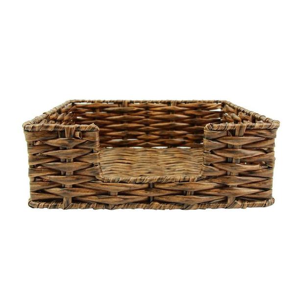 Cesta Quadrada Para Pães Em Vime 18x18 Marrom Escuro - CLINK Imagem de Cesta Quadrada Para Pães Em Vime 18x18 Marrom Escuro