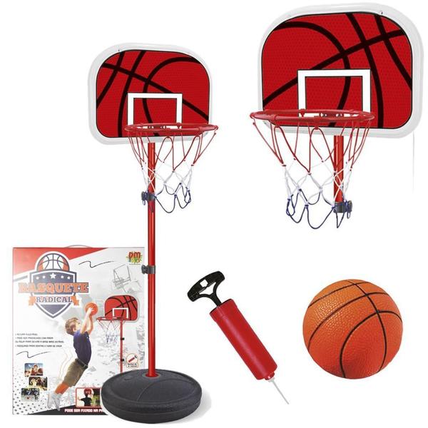 Cesta Tabela De Basquete + Golzinho Futebol Com Bola E Bomba - Dm Toys Imagem de Cesta Tabela De Basquete + Golzinho Futebol Com Bola E Bomba