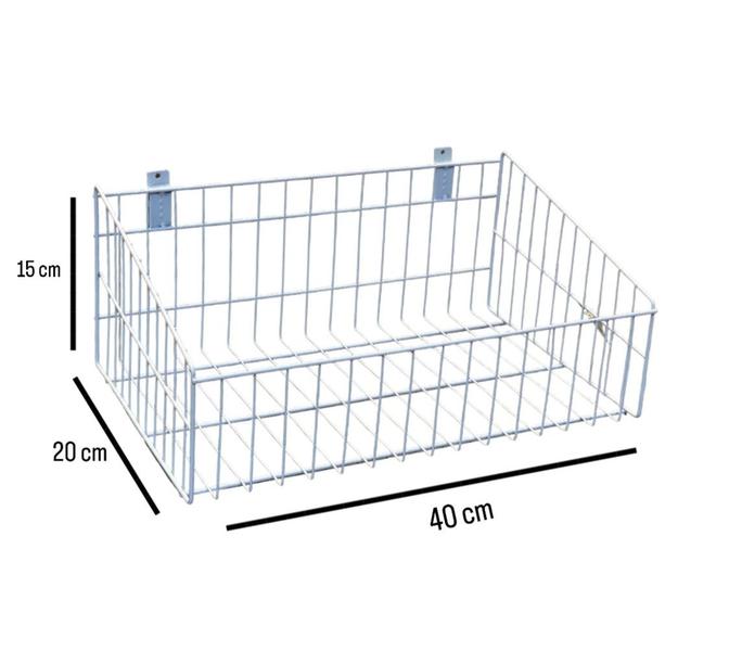 Imagem de Cestas Para Painel Canaletado - Branca - 2 peças
