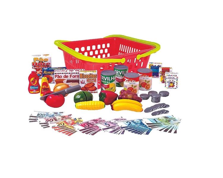 Imagem de Cestinha de Compras Crec Crec Big Star Produtos e Frutas BS752