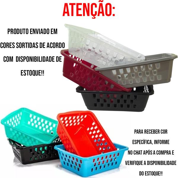 Imagem de Cestinhas Organizadoras Empilháveis Kit 5 Peças 1400ml