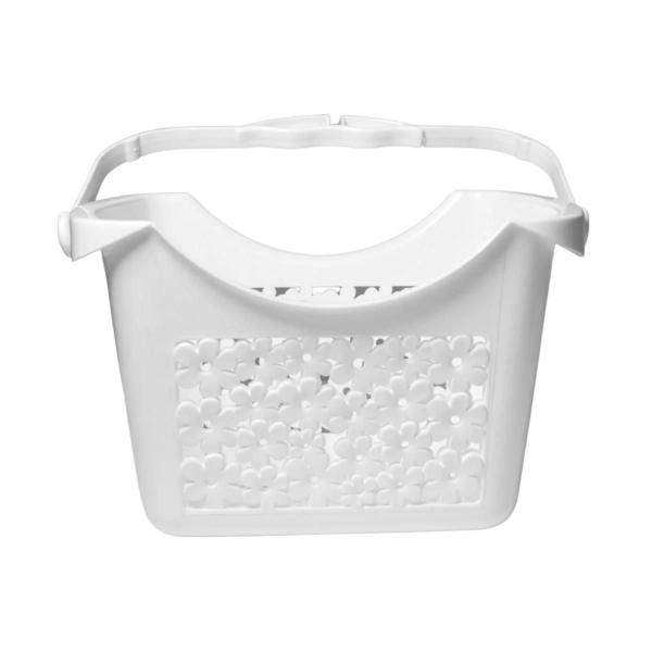 Cestinho De Prendedor Floral Branco Nitron Imagem de Cestinho De Prendedor Floral Branco Nitron
