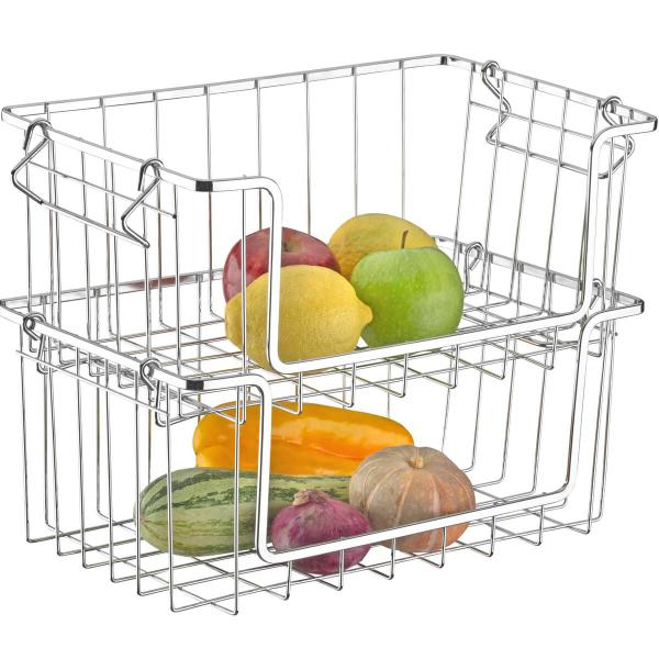 Cesto Aramado Organizador Multiuso Schmitt Fruteira Empilhável para Cozinha Imagem de Cesto Aramado Organizador Multiuso Schmitt Fruteira Empilhável para Cozinha