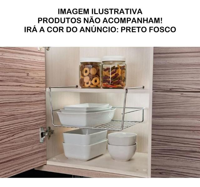 Imagem de Cesto Aramado Suspenso Prateleira Organizador Cozinha 35 Cm