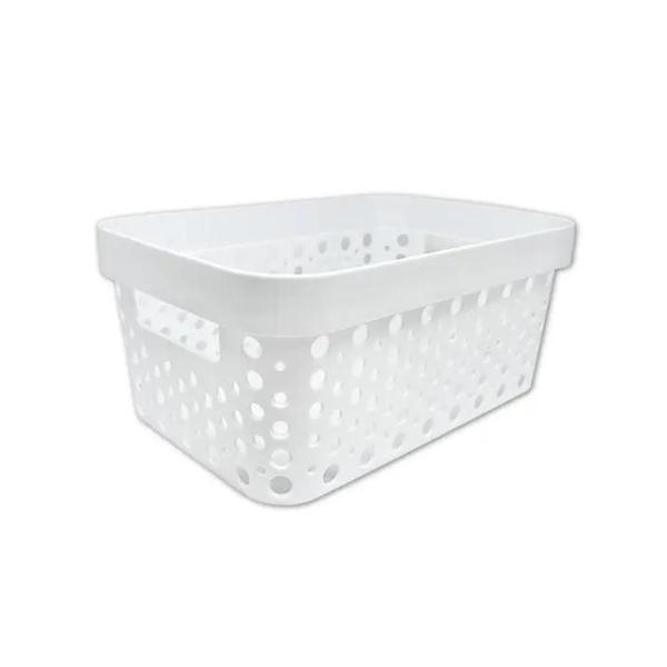 Imagem de Cesto Caixa Organizador Gaveta Armário 4,5l Rattan Branco