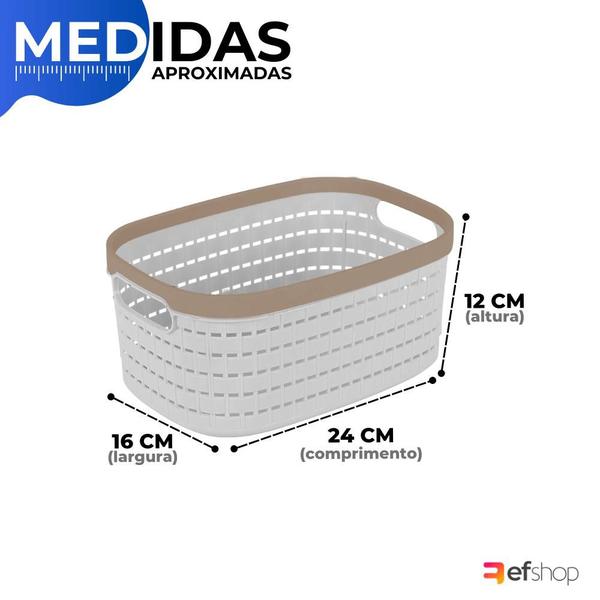 Imagem de Cesto Caixa Organizadora Plástico Cozinha Banheiro 24x16