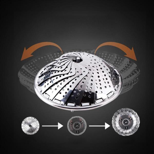 Cesto Cozinhar Vapor Inox Dobrável - Innovaree-Commerce Imagem de Cesto Cozinhar Vapor Inox Dobrável