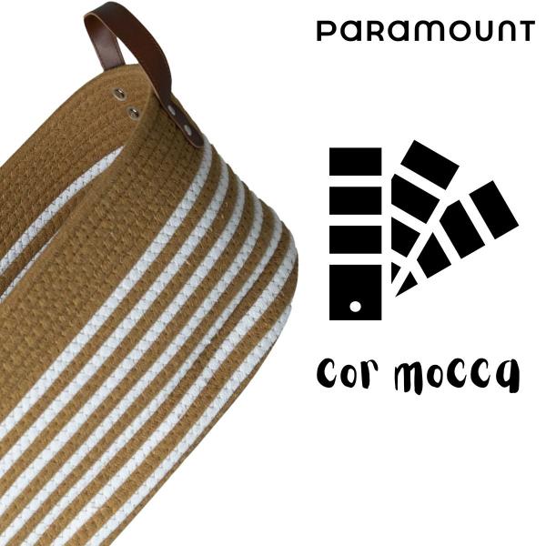 Imagem de  Cesto de Algodão com Alça Cor Mocca 30x19 Paramount