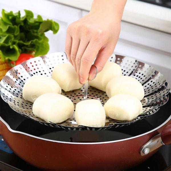 Cesto De Cozimento Vapor Legumes Inox Panela Vaporeira - Uny Gift Imagem de Cesto De Cozimento Vapor Legumes Inox Panela Vaporeira
