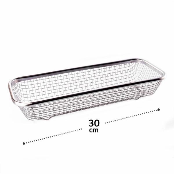 Imagem de Cesto de Inox 30x12cm Retangular Aramado