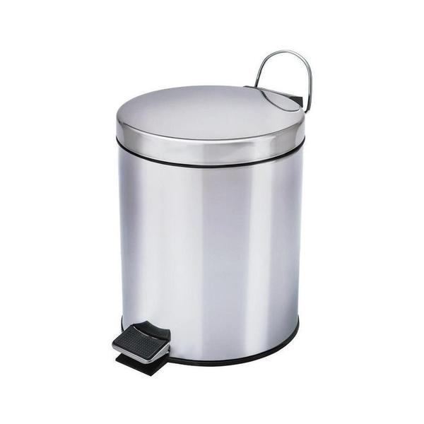 Imagem de Cesto de Lixo Capacidade para 03 Litros Aço Inox com Pedal e Cesto Removível com Alça para Banheiro e Cozinha