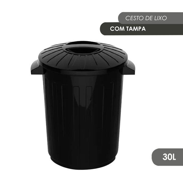 Imagem de Cesto de Lixo Com Tampa 30 litros Uninjet