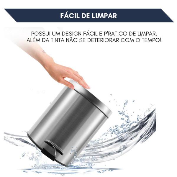 Imagem de Cesto De Lixo Inox 3L Com Sistema De Pedal