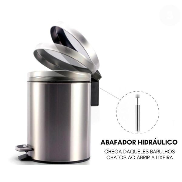 Imagem de Cesto De Lixo Inox 3L Com Sistema De Pedal