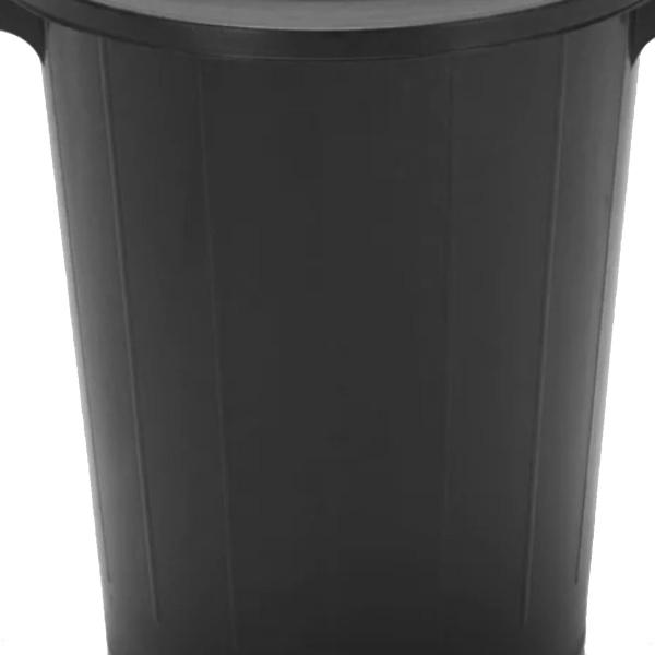 Cesto de Lixo Lixeira Redondo 60 Litros Preto Com Tampa 60Cm INJEPLASTEC 242 Imagem de Cesto de Lixo Lixeira Redondo 60 Litros Preto Com Tampa 60Cm INJEPLASTEC 242