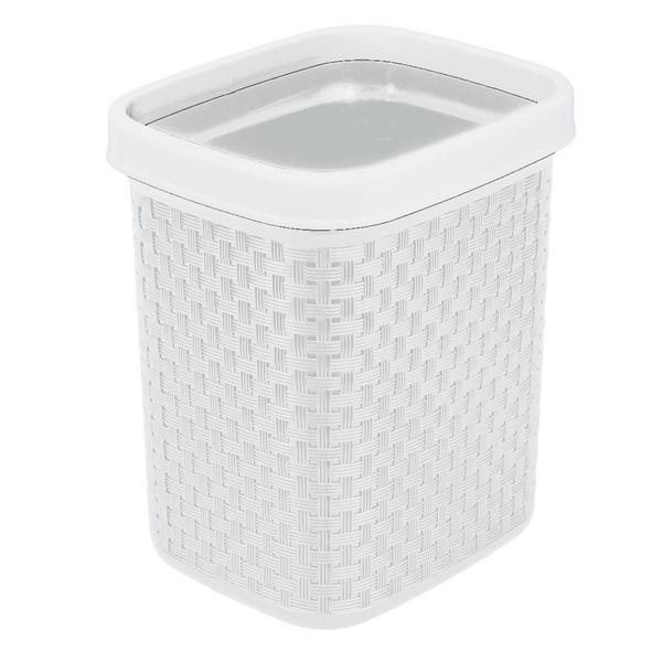 Imagem de Cesto de lixo rattan com aro branco 4,5l nitron