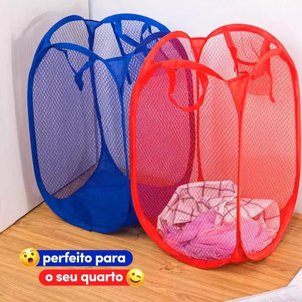 Imagem de Cesto De Roupa Grande Caixa Cesto Dobrável Roupas Brinquedo 