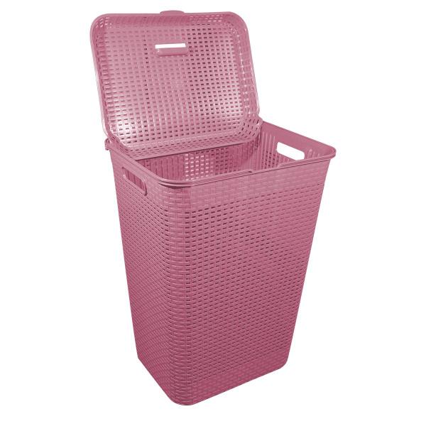 Imagem de Cesto de Roupa Multiuso Organizador Telado Rattan Tampa 72L