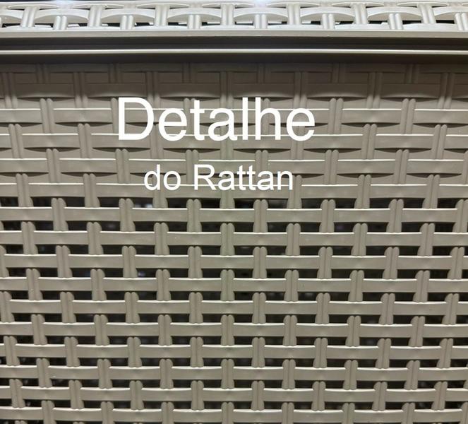 Cesto de Roupa Retangular 72 Litros Rattan - AJA Imagem de Cesto de Roupa Retangular 72 Litros Rattan